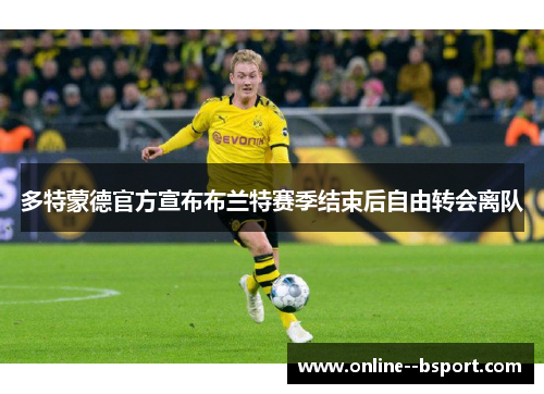 多特蒙德官方宣布布兰特赛季结束后自由转会离队